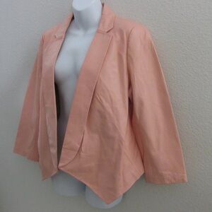 Rebecca Minkoff light pink leather blazer size 10 great condition!